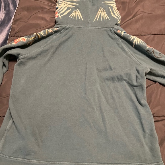 Johnny Was Green Floral Embroidered Hoodie - Picture 12 of 12